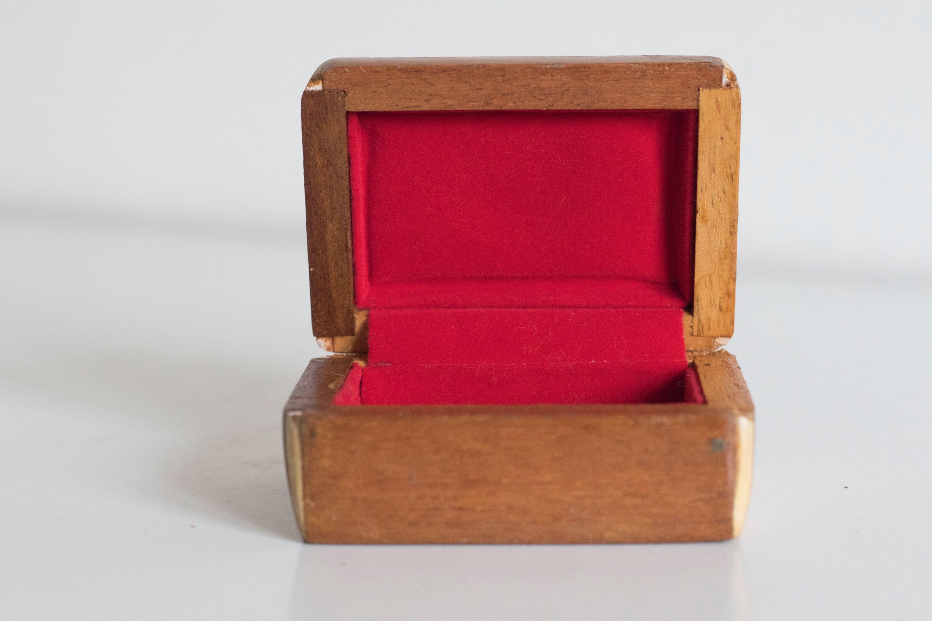 Old wooden box and mother-of-pearl