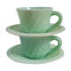 Vintage opaline jadeïte cups