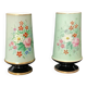 Paire De Vases Porcelaine De Paris XIXe Décor Fleurs