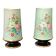 Paire De Vases Porcelaine De Paris XIXe Décor Fleurs