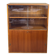 Teak furniture — sliding display cabinet + drop-down door