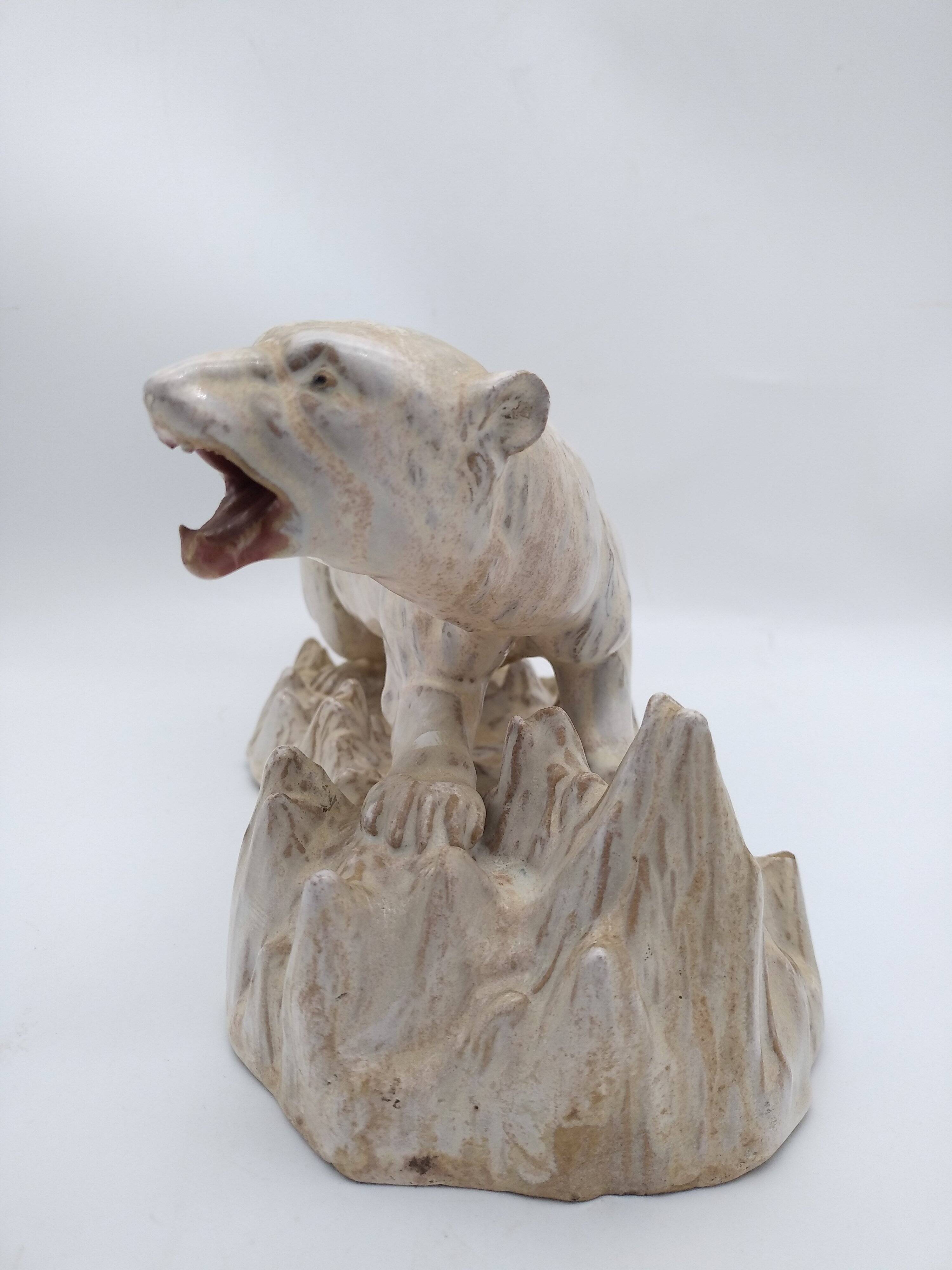 Ours en grés de Rambervillers circa années 1920/30 .Alphonse Cytére .
