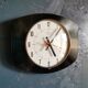 Vintage formica clock rectangular silent wall clock "Black star"