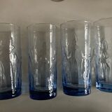 Produit BHV 4 verres hauts Iris 1960 bleu Ice