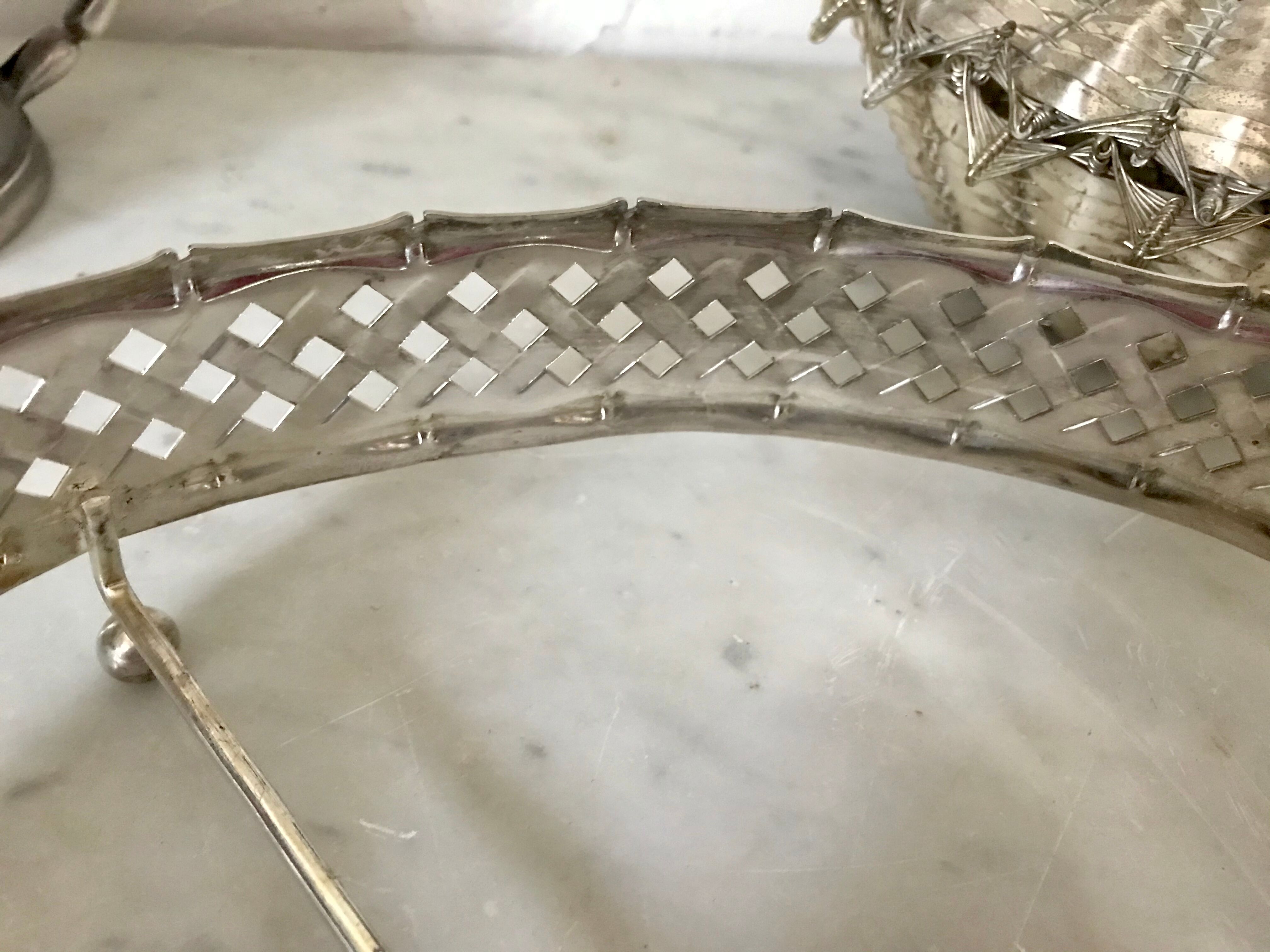 Silver metal aperitif tray circa 1950