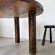 Round table 1950s constructivist walnut