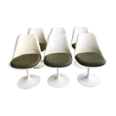 6 chaises tulipe Eero Saarinen de Knoll 1970