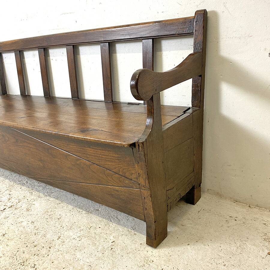 Solid oak monastery chest