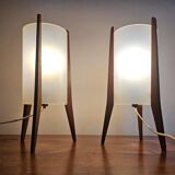 Pair of Mid-Century Table Lamps Pokrok Zilina, Tripod, Rocket, 1970s