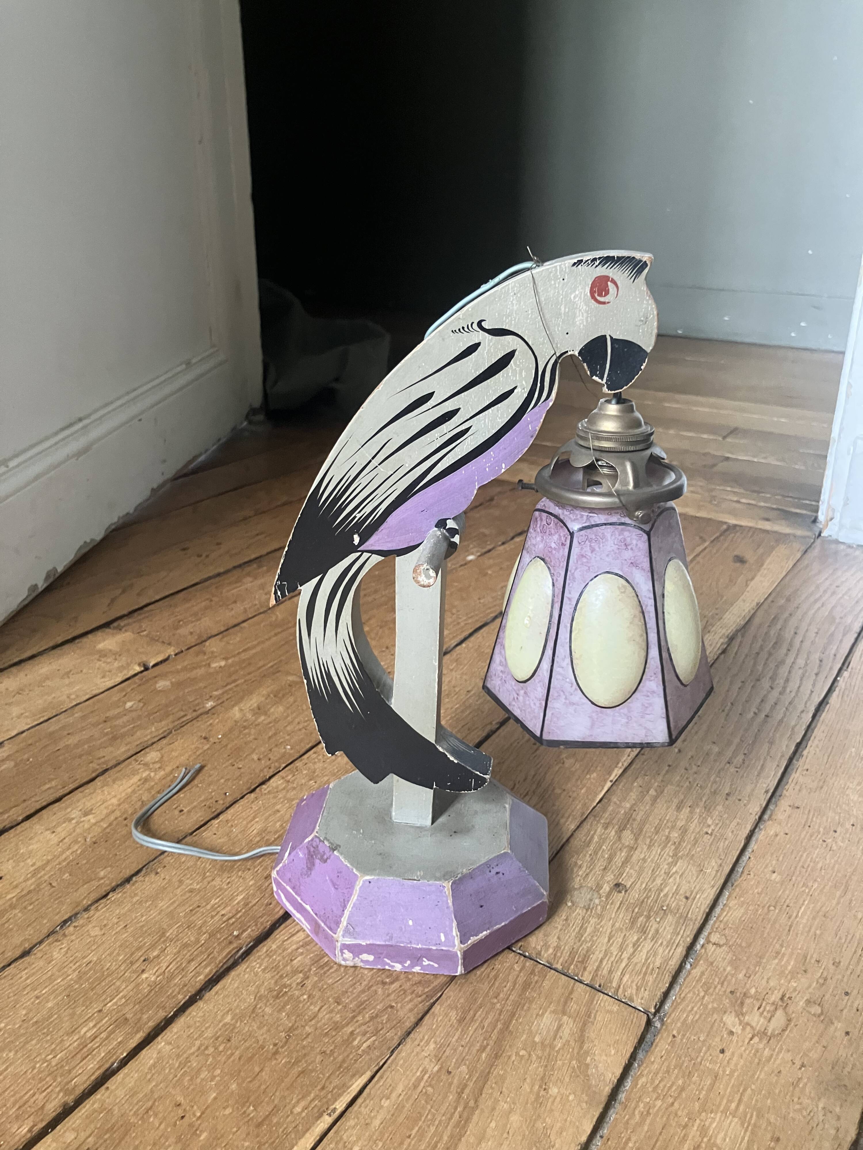 Lampe perroquet vintage