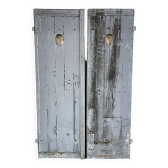 Pair of shutters in fir early twentieth century