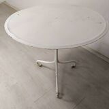 White garden pedestal table