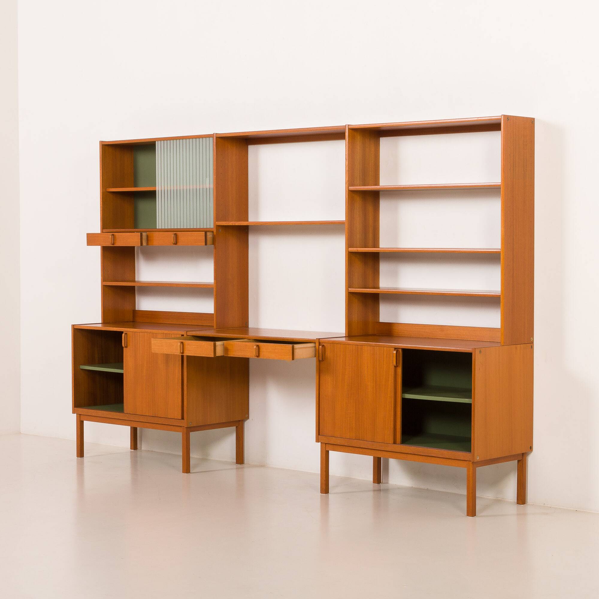 Free standing wall unit with a desk by bertil fridhagen, sweden, 1960s