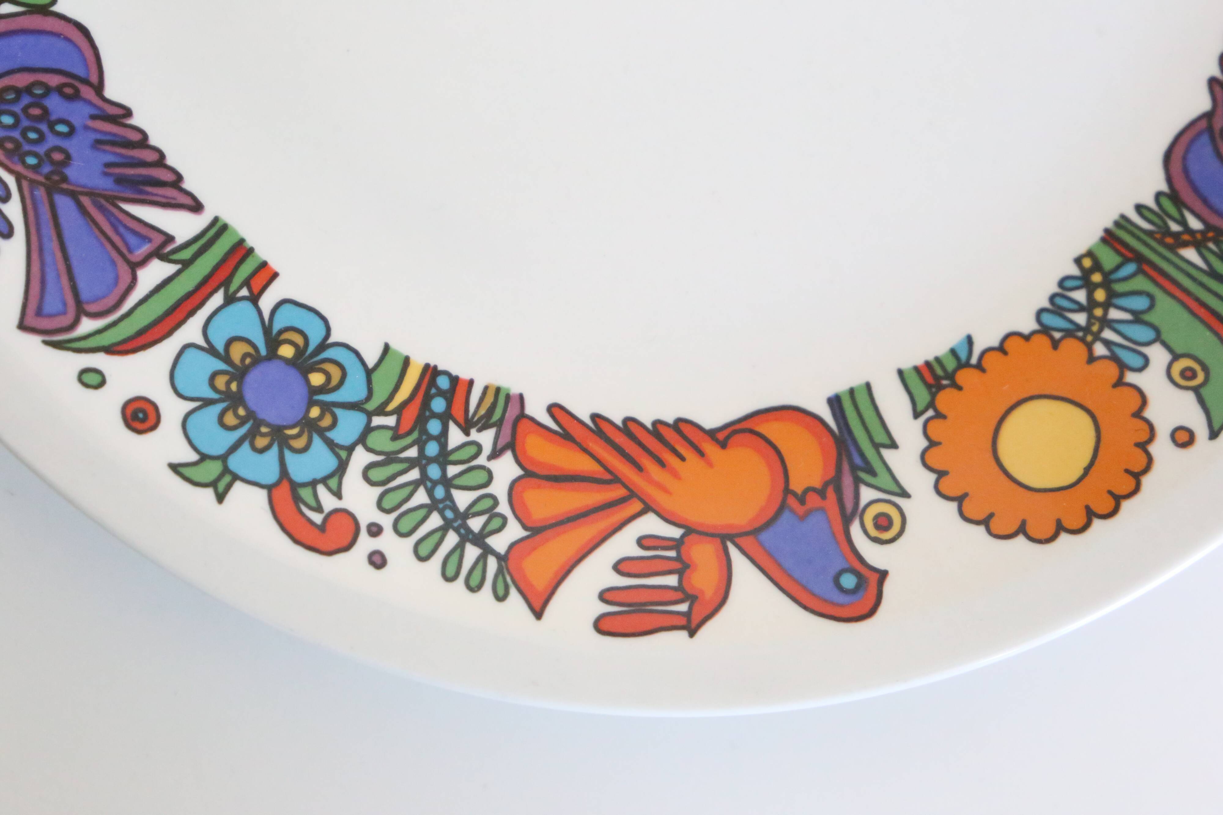 Plate in Acaplulco earthenware from Villeroy and Boch, rare, vintage