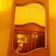 Wall mirror with light wood frame - 1960  54x35cm