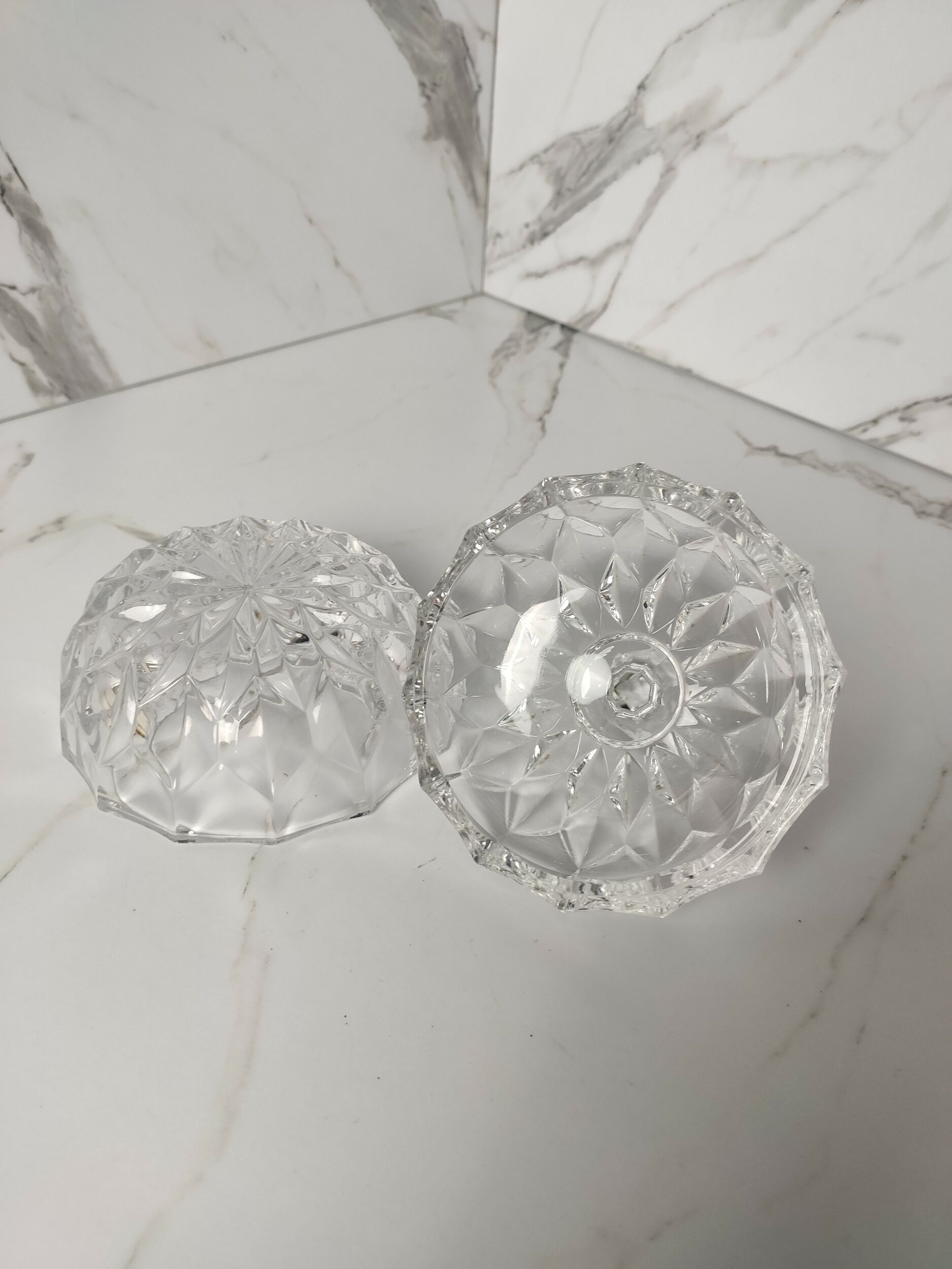 Cut crystal sugar bonbonnière