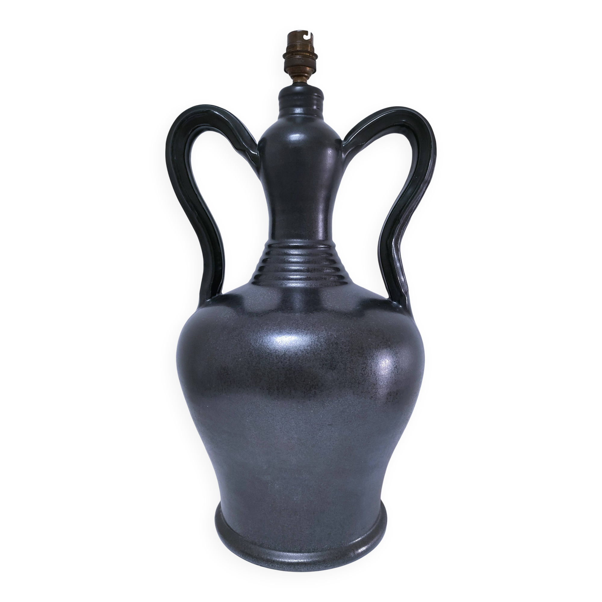 high ceramic lamp base lunetta vallauris h.47 cm