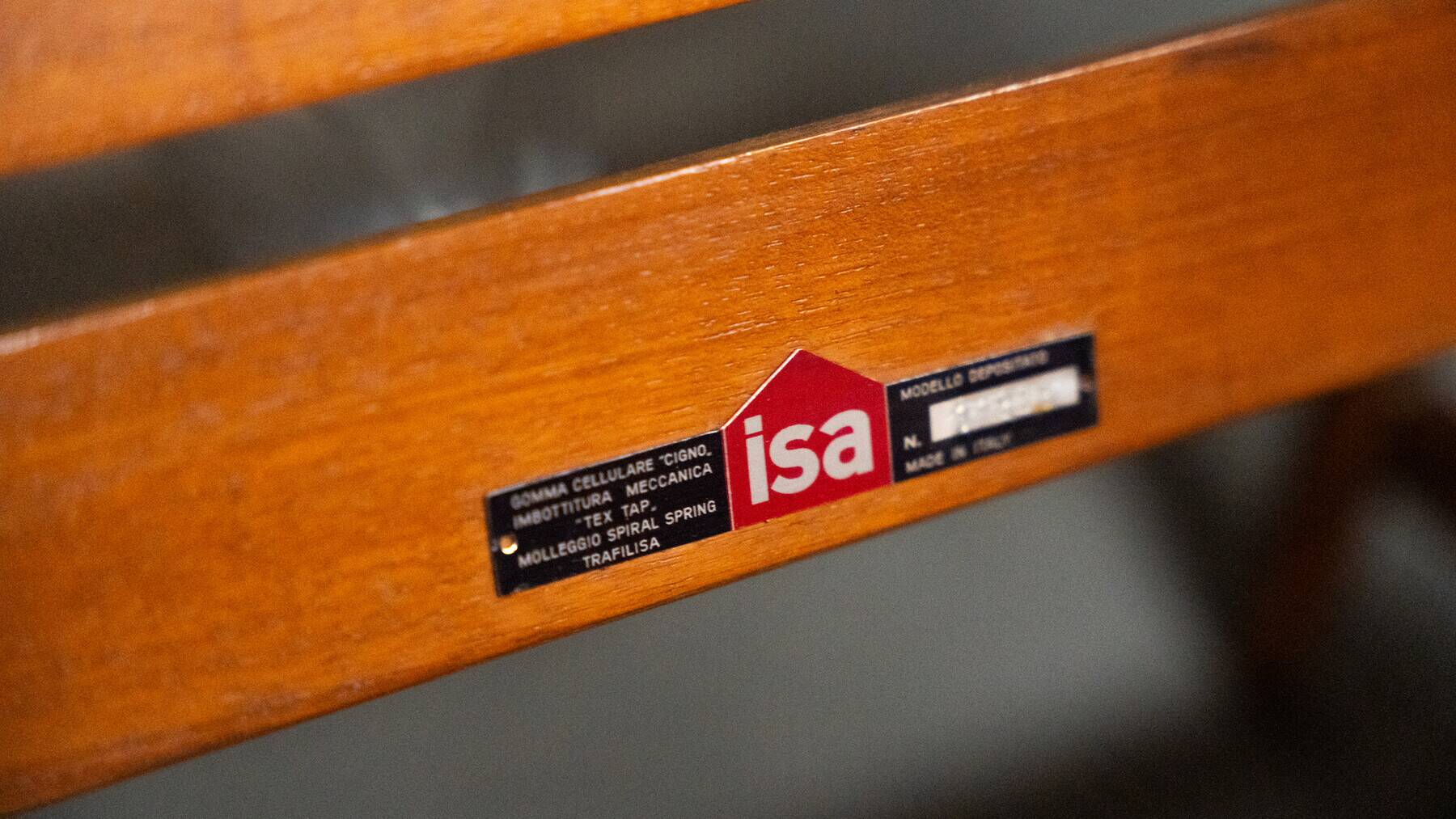 Mid-Century Modern Pair of Armchairs by Isa, Italy, 1960s
