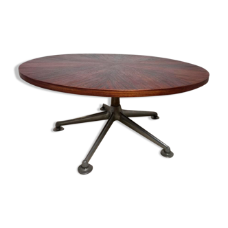 Table basse ronde en palissandre vintage