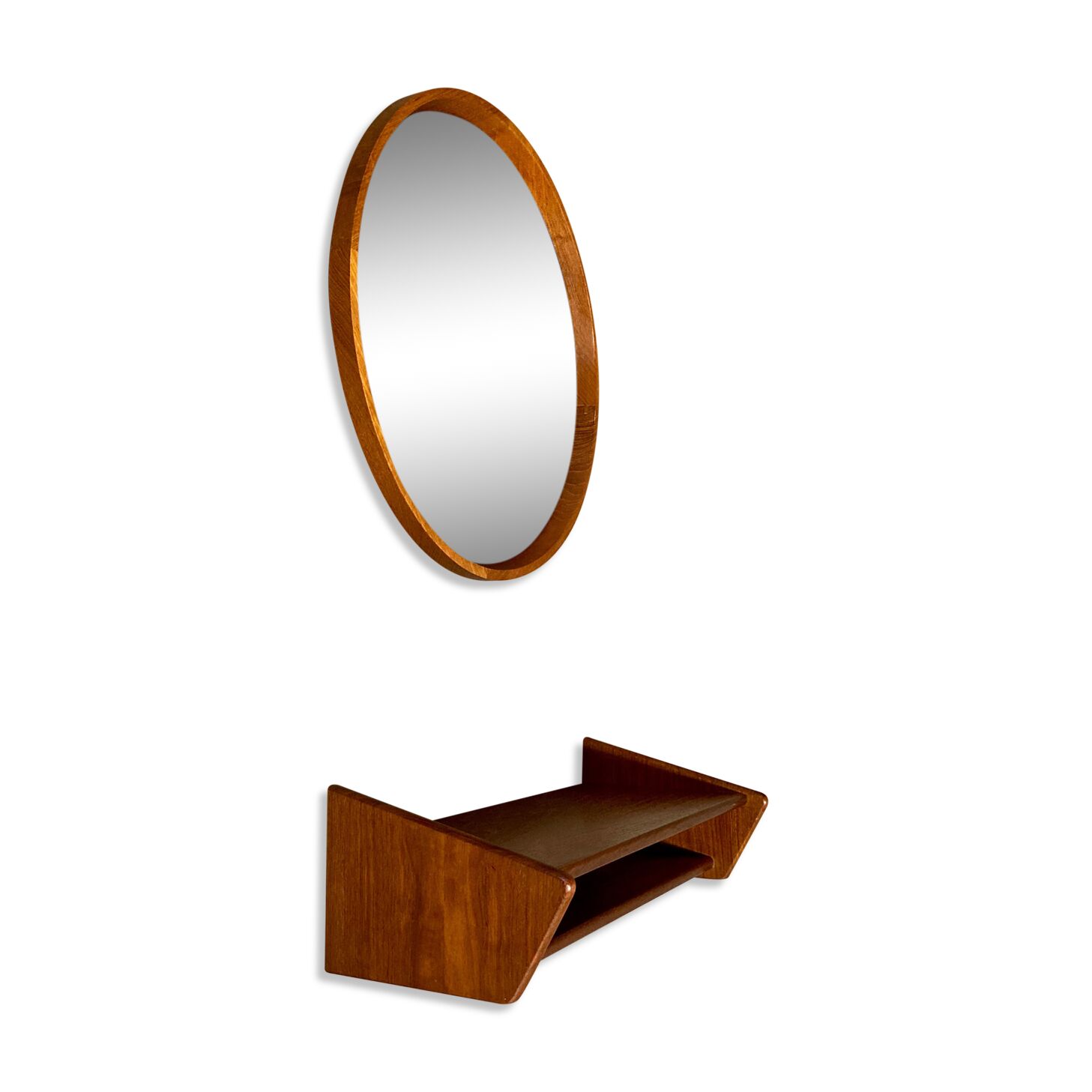 Mirror and console Scandinavian design 1950