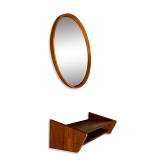 Mirror and console Scandinavian design 1950