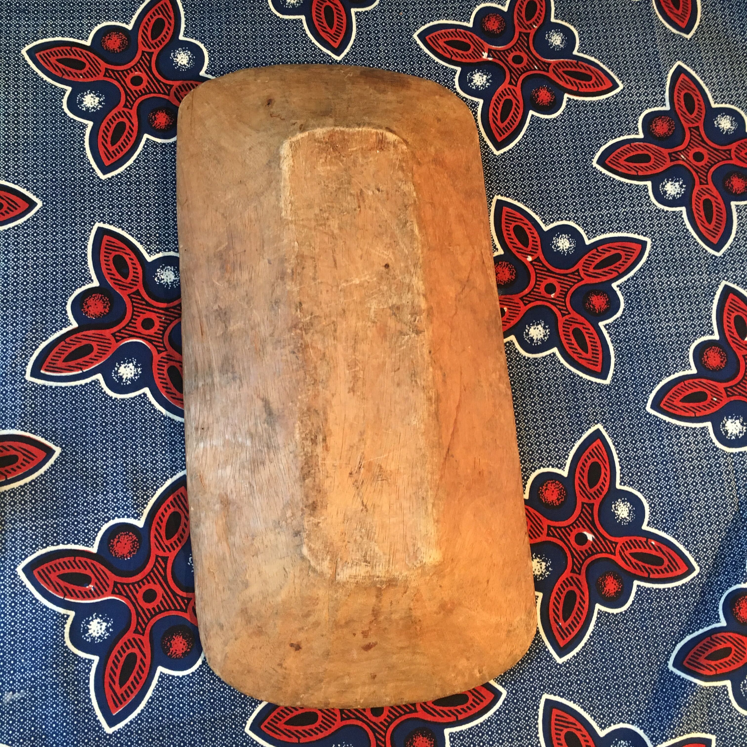 Large artisanal solid wood dish