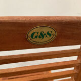 Folding teak children's chair