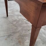 Louis XVI style flat desk in 19th century mahogany