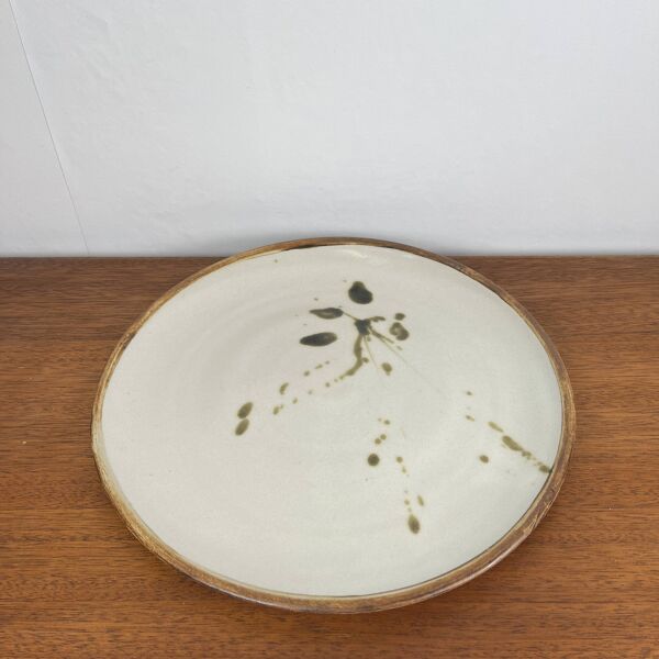 Plat rond / Plat à gateau  ''La Colombe'', 1950/60, Madeleine Brault