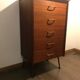 commode 5 tiroirs en teck 1960
