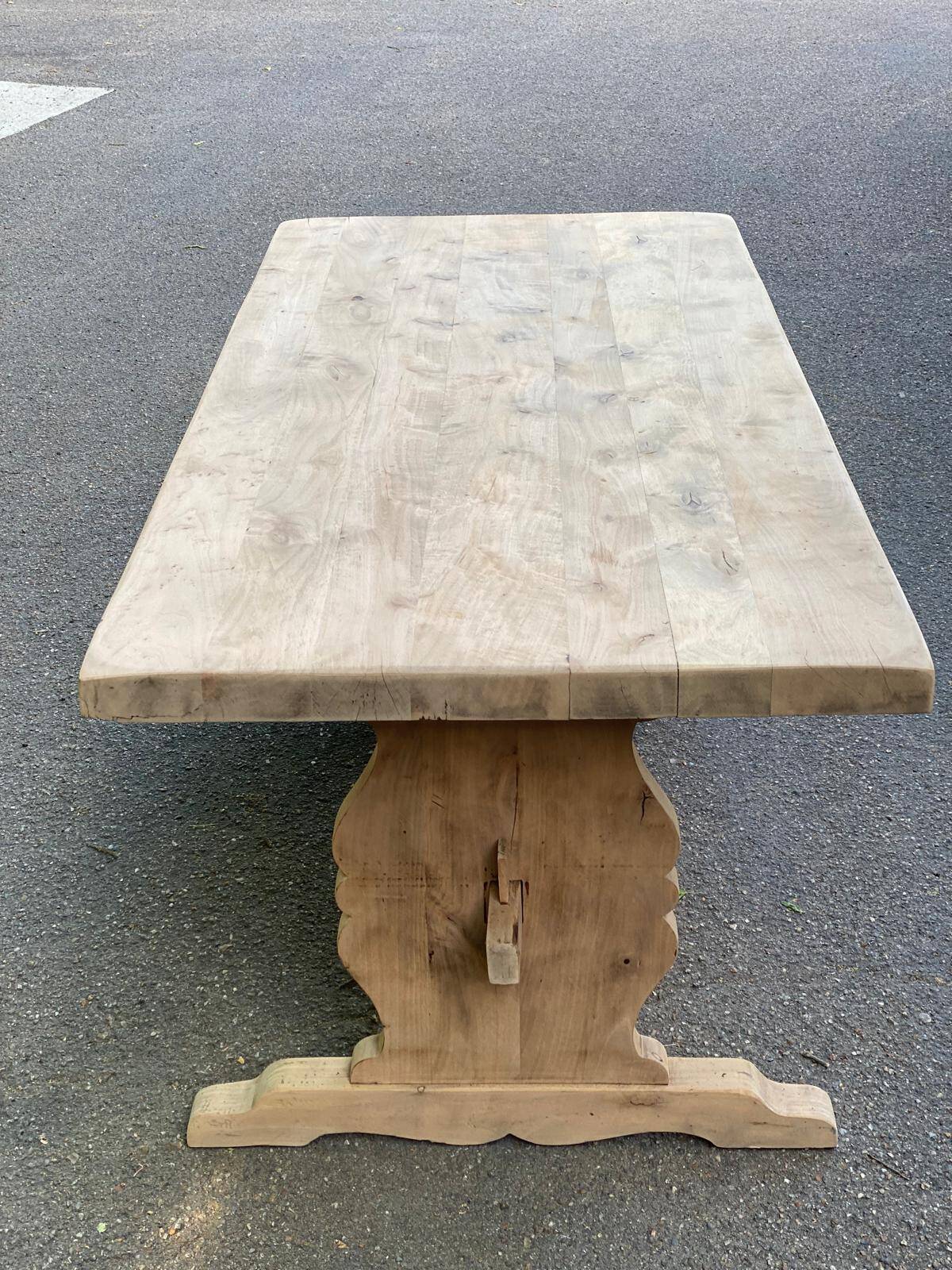 Renovated 19th century solid wood monastery farmhouse table 180cm