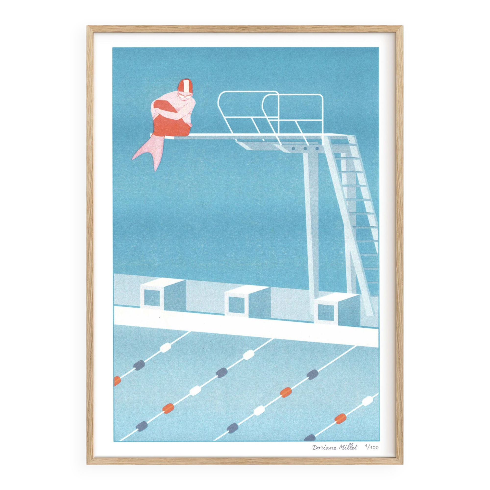 The Little Mermaid, A4 Risograph, Limited Edition