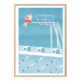 The Little Mermaid, A4 Risograph, Limited Edition