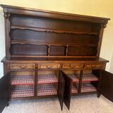 Rustic two-body buffet in oak from the 1960s.