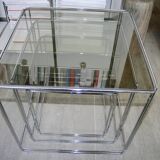 vintage graphic side table by max sauze 1970