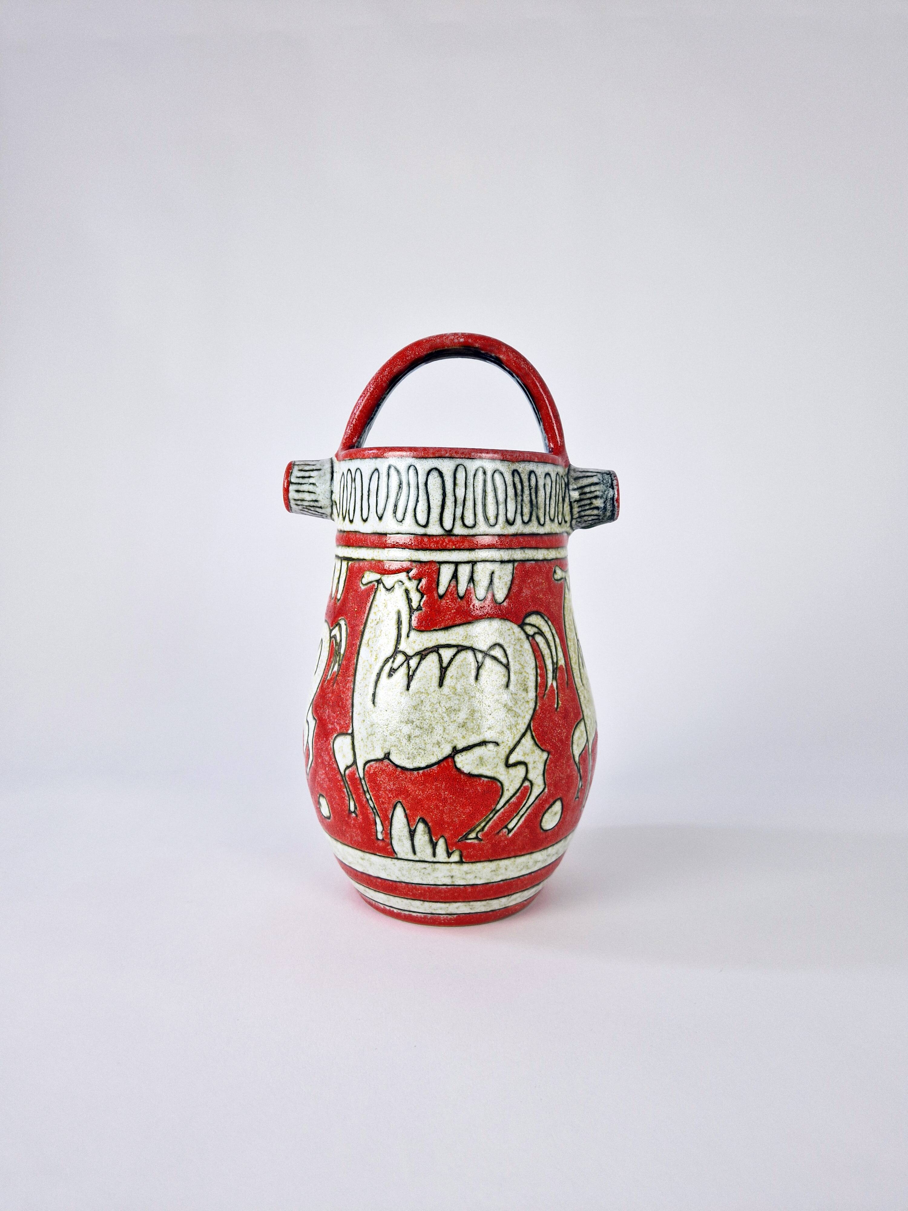 Vintage ceramic vase Fratelli Fanciullacci 1960