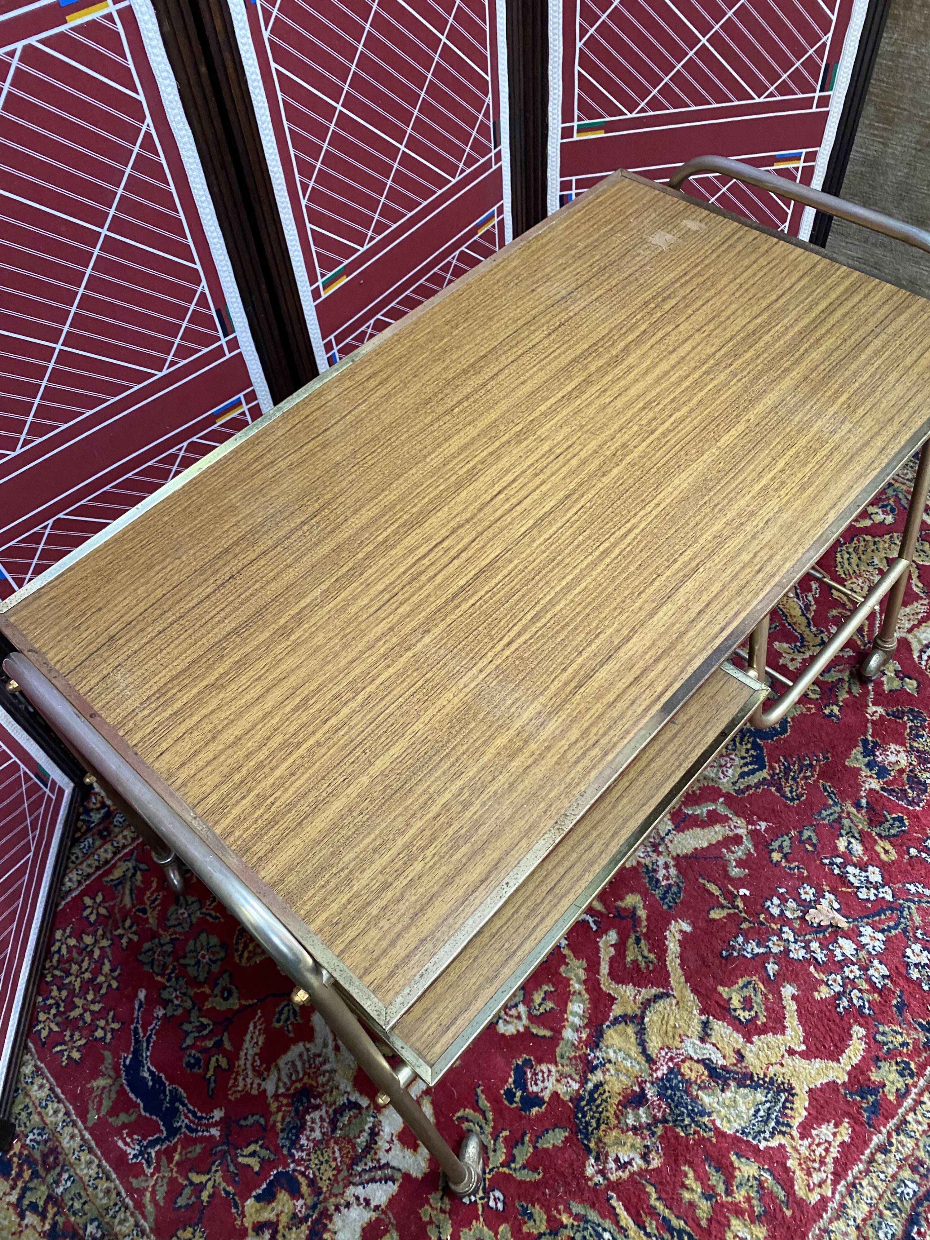 Service range vinyls trolley on wheels of the 70's