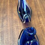 Vintage vase and bowl in art glass from Bayel, France, 1970s, set of 2.
