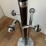 Chrome metal coat rack