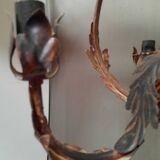Tole chandelier with floral pattern