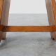 Rustic Pine Stool with Cut-Out Trestle Legs, Sweden, circa 1920