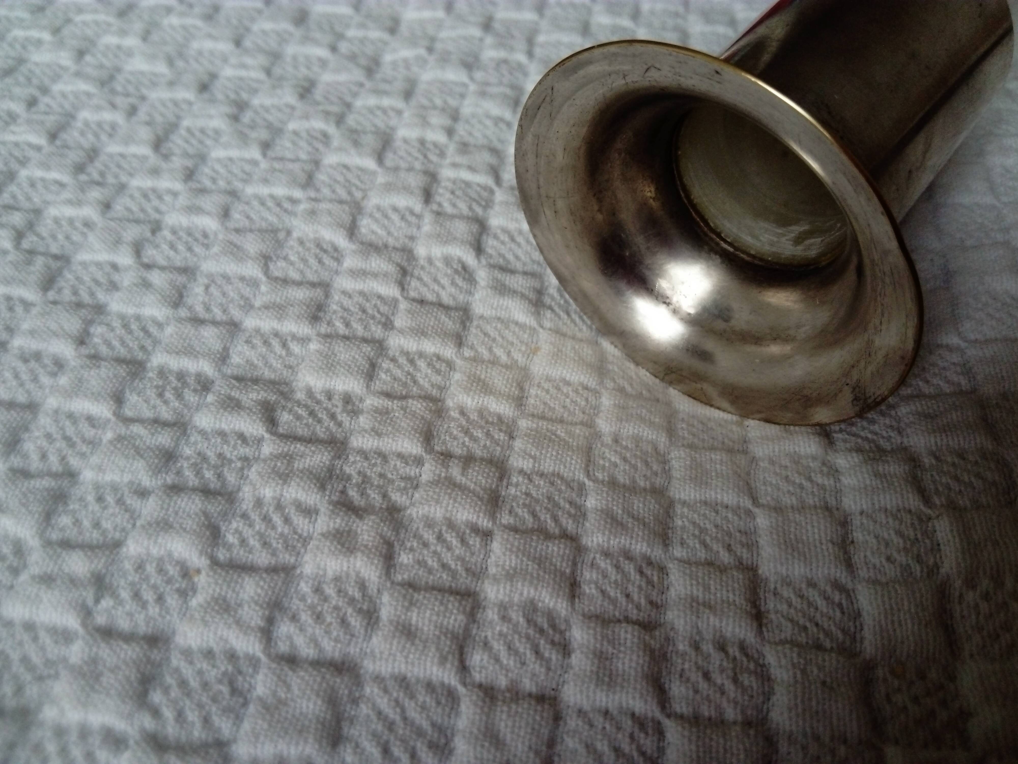 Silver-plated metal neck round carafe Saint Hilaire