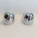 Pair of Milan Illuminacion wall lamps chrome and opaline 1970