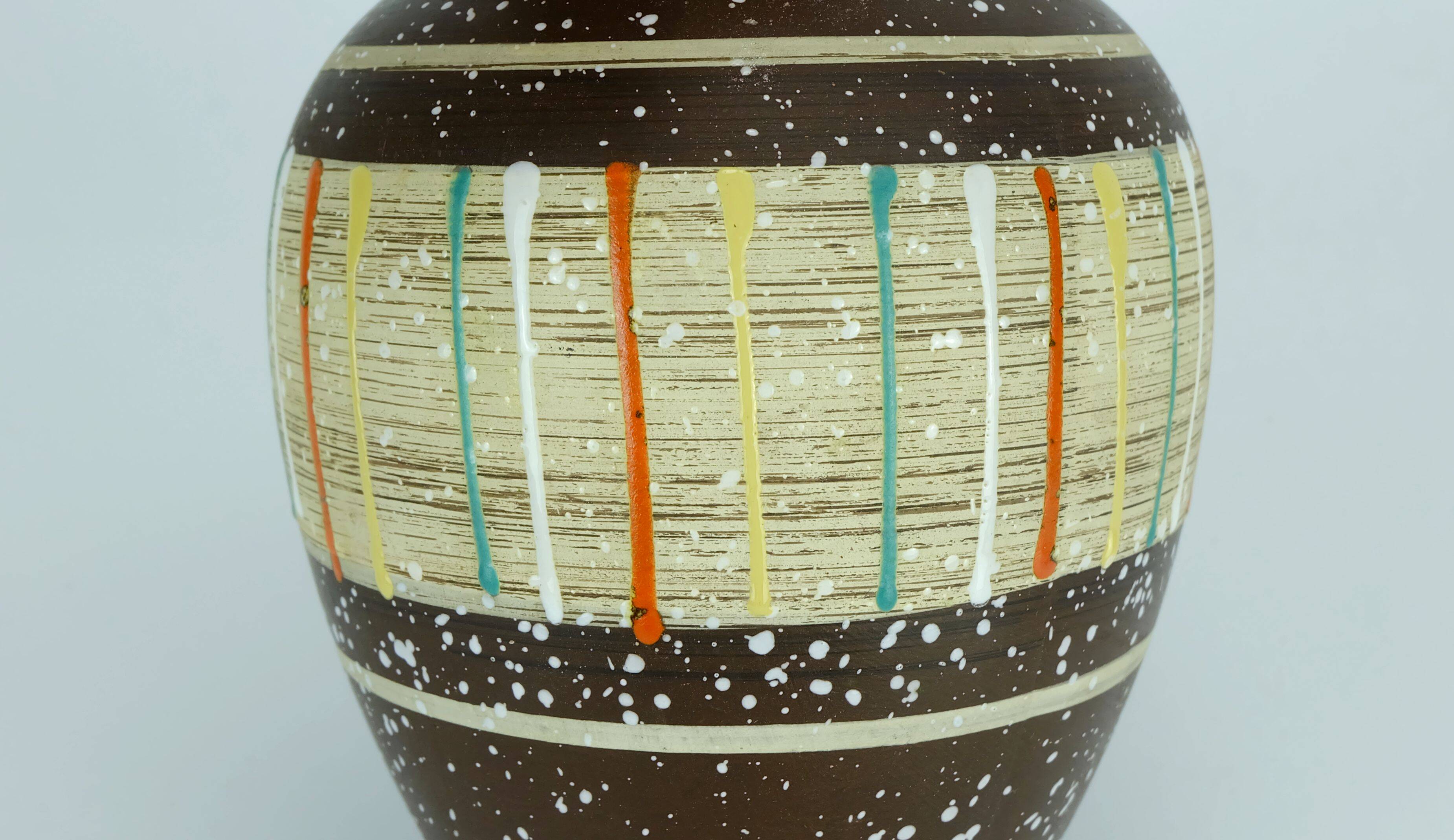 carstens mid century VASE multicolored decor model 526-17