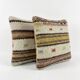 Set of 2 vintage kilim cushion covers 41x41 cm