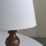1950s turned wood table lamp