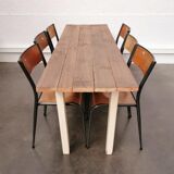 Fine and long farm table