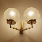 Pair Vintage Bubble Glass Wall Lights