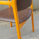 Fauteuil Wikhahn, années 60/70, bois et skaï, moderniste, vintage
