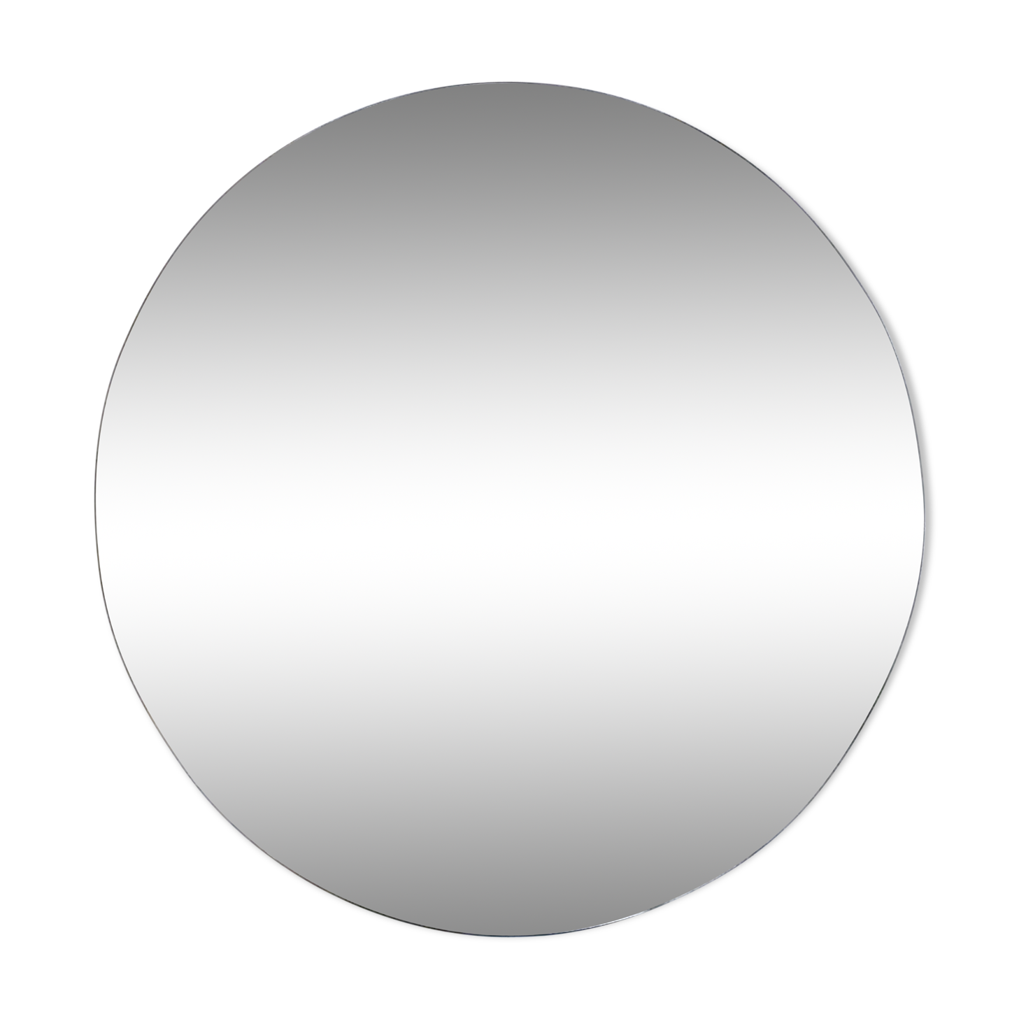 Large old round mirror 57cm